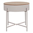 Bijzettafel Rond Beige Grijs Metaal - House