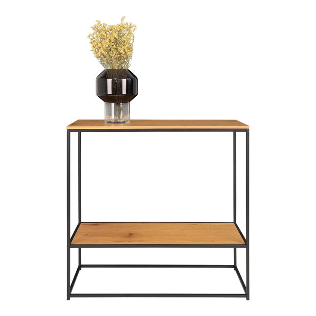 Industriële Haltafel Zwart Bruin - Sidetable