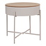 Bijzettafel Rond Beige Grijs Metaal - House