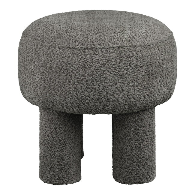 Poef Rond Charcoal Donkergrijs - Moderne Poef