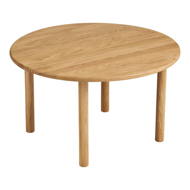 Salontafel Rond Massief Eikenhout Naturel