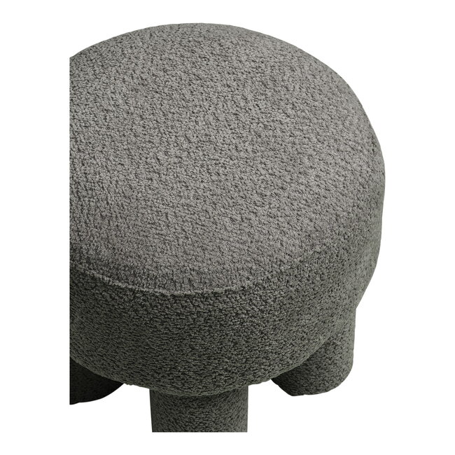 Poef Rond Charcoal Donkergrijs - Moderne Poef