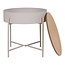 Bijzettafel Rond Beige Licht Grijs - Metalen Frame
