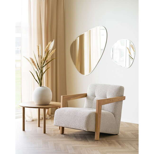 Salontafel Rond Massief Eikenhout Naturel