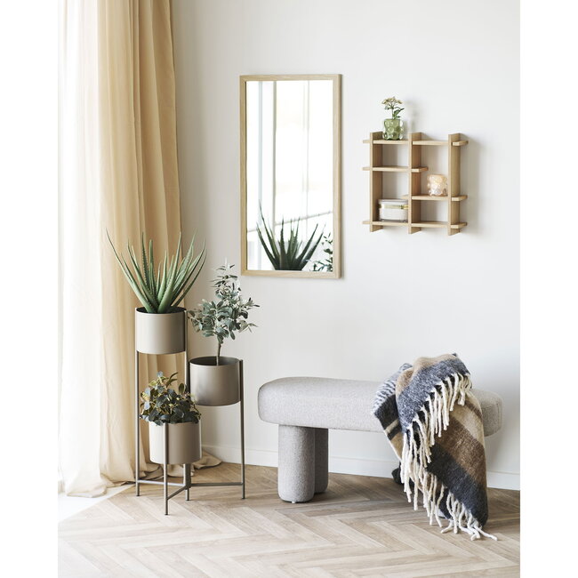 Bank Zandkleur - Stijlvol Zitmeubel - Stof & Metaal