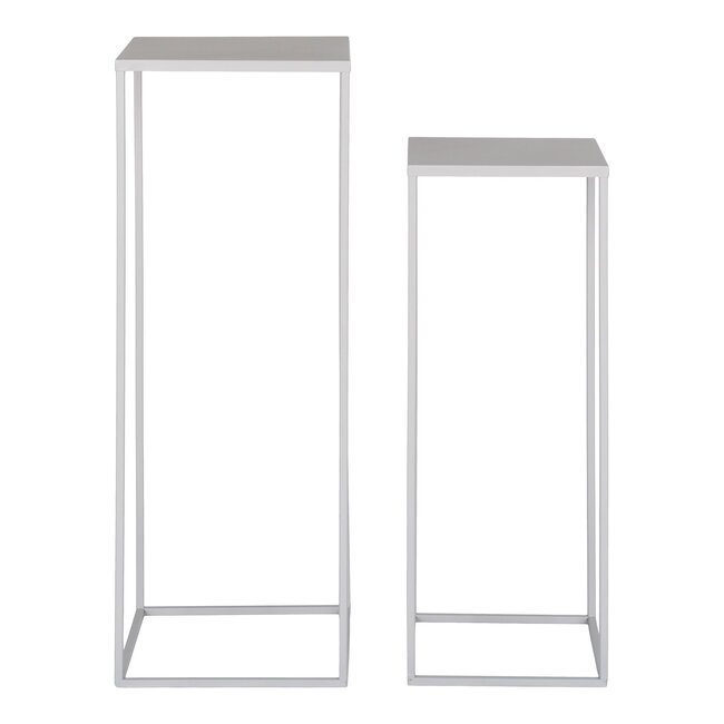 Plantenstandaard Set van 2 - Metaal - Zandkleur