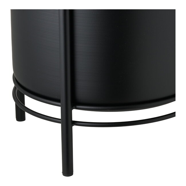 Bloempot Set van 2 - Plantenhouders - Metaal - Zwart