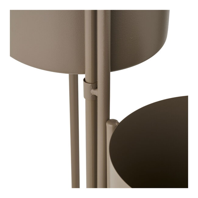 Plantenstandaard met 3 Bloempotten - Bruin - Metaal