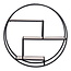 Wandrek Rond - Zwart/Naturel - Metaal & Hout