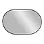 Zwarte Ovale Spiegel - Glas - Metalen Rand