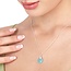 Ketting met Aqua Chalcedoon - 925 Sterling Zilver