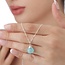 Ketting met Aqua Chalcedoon - 925 Sterling Zilver