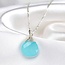 Ketting met Aqua Chalcedoon - 925 Sterling Zilver