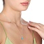 Ketting met Aqua Chalcedoon - 925 Sterling Zilver