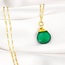 Vergulde Ketting met Groene Onyx - 925 Zilver