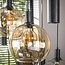 Hanglamp Glas Metaal Zwart Sfera Tricolore 9-lichts