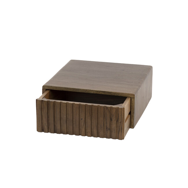 Nachtkastje Set van 2 Zwevend Acaciahout Bruin - Carve