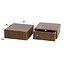 PS-Collection Set van 2 Nachtkastjes Carve - Acaciahout Bruin
