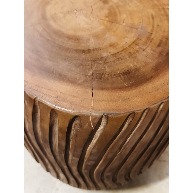 De Celebes Kruk - ø30x45cm - Naturel - Suarhout