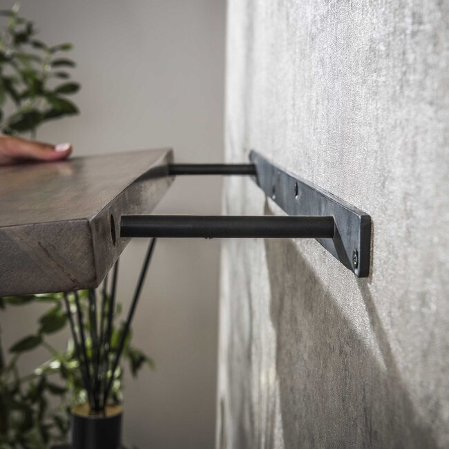 Wandplank Carve 60 cm - Massief Acaciahout Bruin