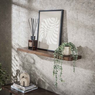 PS-Collection Wandplank Acaciahout Bruin 90 cm - Carve