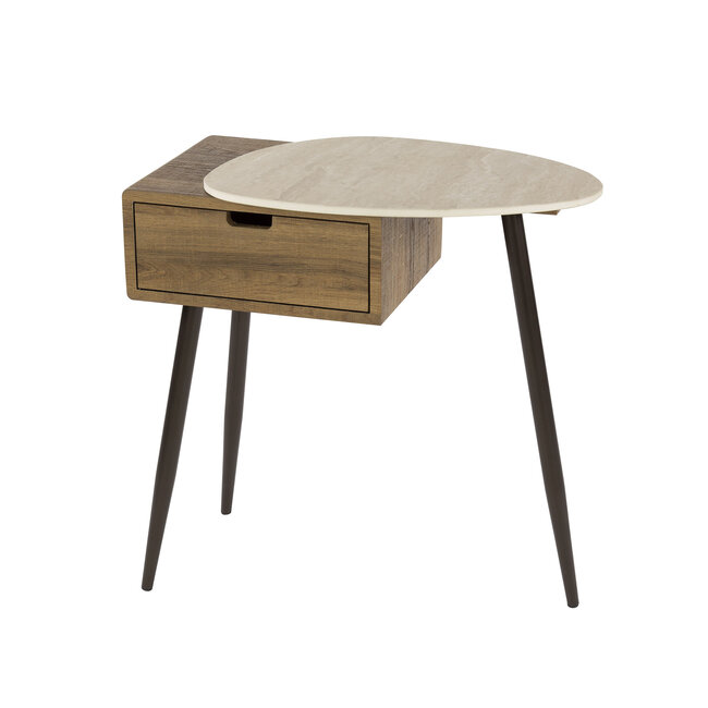 Nachtkastje Travino Rechts - Beige - Keramiekblad