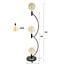 PS-Collection Vloerlamp Metaal Bronskleur - 3L Gebogen Design