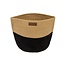 Rotan Mand Naturel/Zwart - Grote Opbergmand