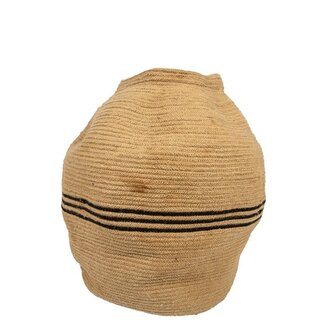 Rotan Mand XL Naturel met Zwarte Strepen