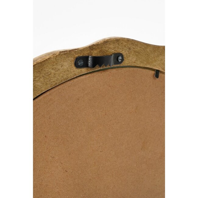 Wandspiegel Rond Mangohout Naturel Houtkleur