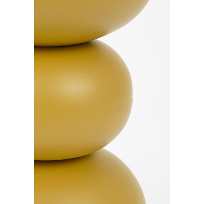 Bijzettafel Metaal Okergeel Rond - Modern Design