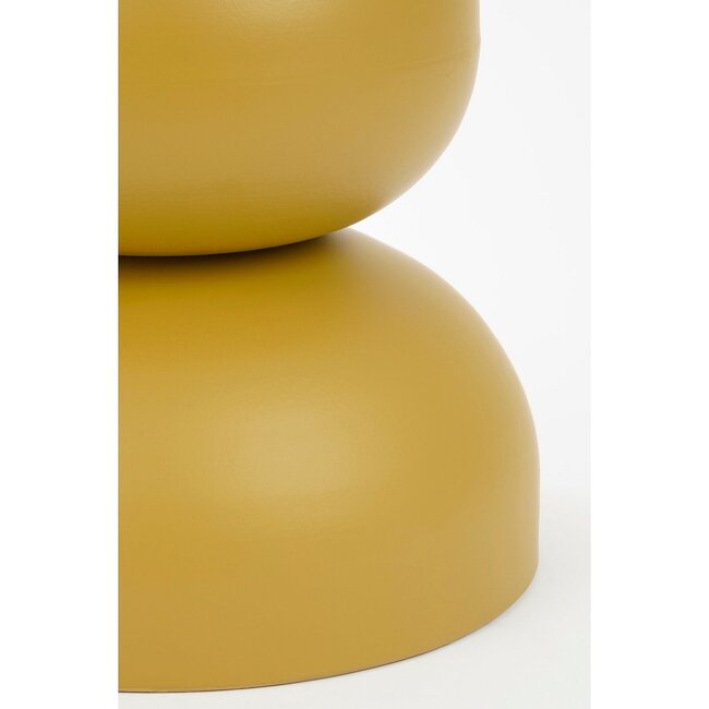 Bijzettafel Rond Metaal Okergeel - Modern Design