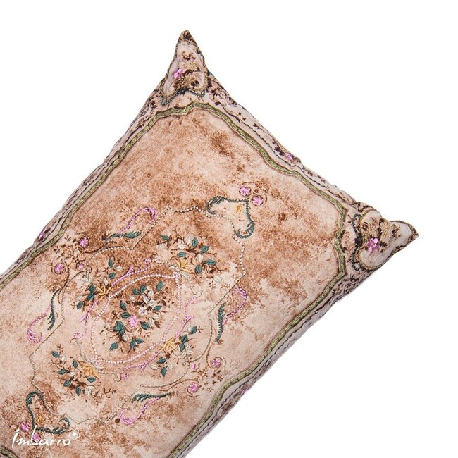 Imbarro Sierkussen Lalou - Katoen - Beige - Borduursel