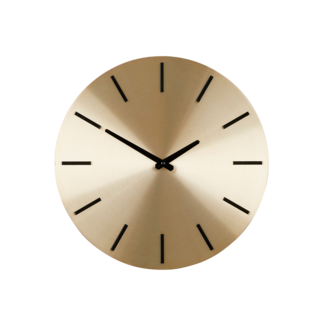 Wandklok Aluminium Goud - Moderne Ronde Klok