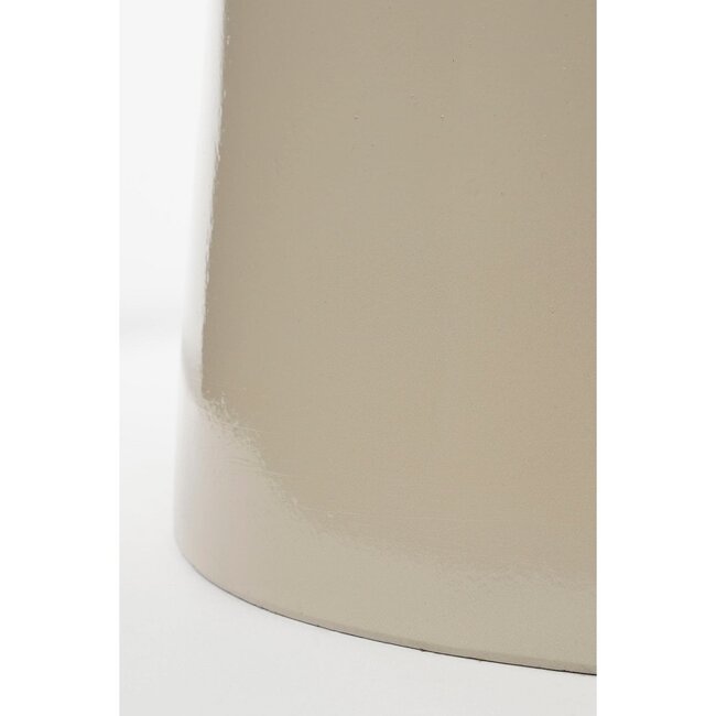 Bijzettafel Beige - Keramiek Ronde Design Tafel