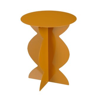 Bijzettafel Rond Metaal Karamelbruin
