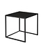 Set van 2 Vierkante Bijzettafels - Metaal - Zwart