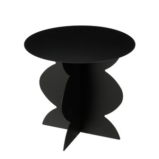 Bijzettafel Metaal Zwart Rond - Mezza
