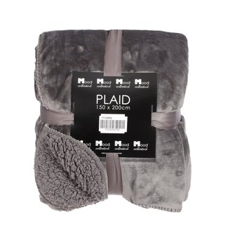 Fleece Plaid Antraciet - Zachte Woondeken
