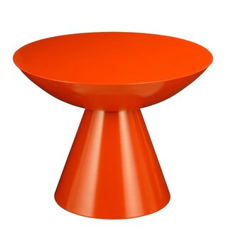 Bijzettafel Metaal Oranje - Ronde Design Tafel
