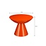 Bijzettafel Metaal Oranje - Ronde Design Tafel
