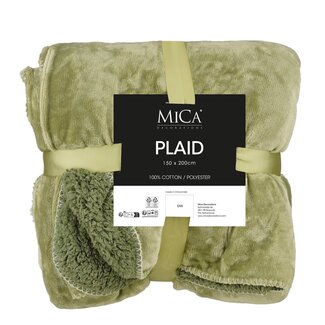 Fleece Plaid Lichtgroen - Zachte Woondeken