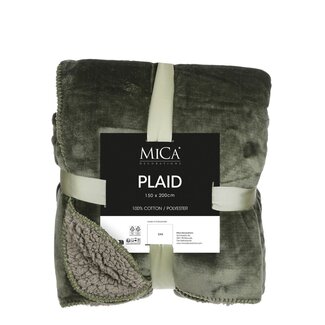 Fleece Plaid Donkergroen - Zachte Woondeken