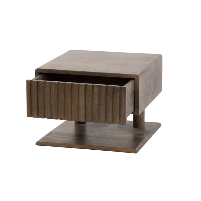 PS-Collection Zwevend Nachtkastje Carve Shelve - Acaciahout Bruin