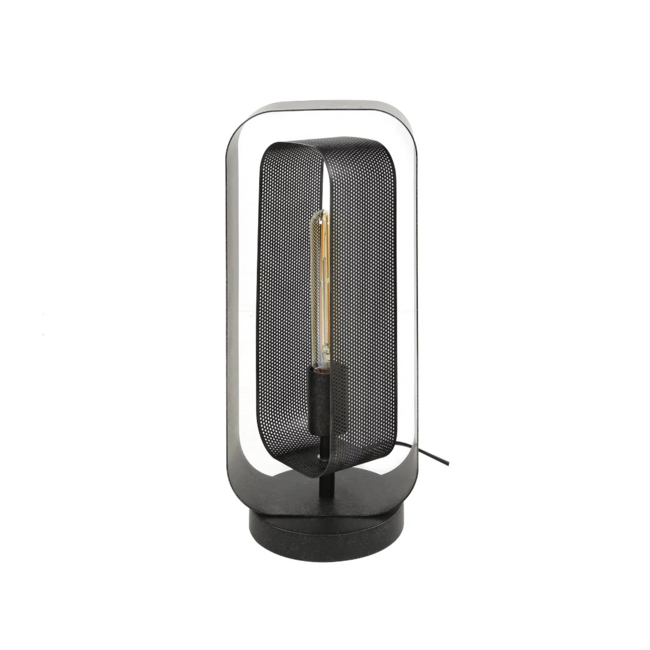Tafellamp Zwart Metaal Mesh Rotate 1-licht