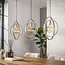 Hanglamp Turn Around - Metaal Beige 3-lichts