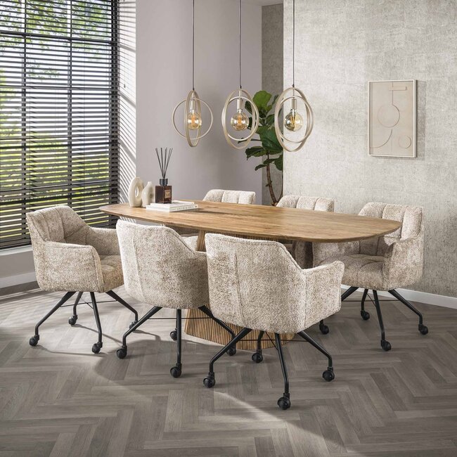 Hanglamp Metaal Beige 3 Lichtpunten - Turn Around