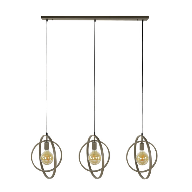Hanglamp Metaal Beige 3 Lichtpunten - Turn Around