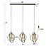 Hanglamp Turn Around - Metaal Beige 3-lichts
