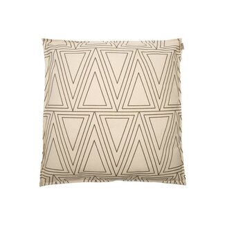 Sierkussen Wit Zwart - Katoen met Geometrisch Motief